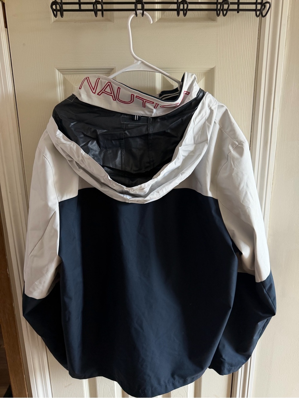 Nautica Navy and White Colorblock Lightweight Jacket - Picture 3 of 5